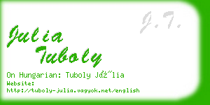 julia tuboly business card